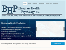 Tablet Screenshot of bluegrasshealthpsychology.com